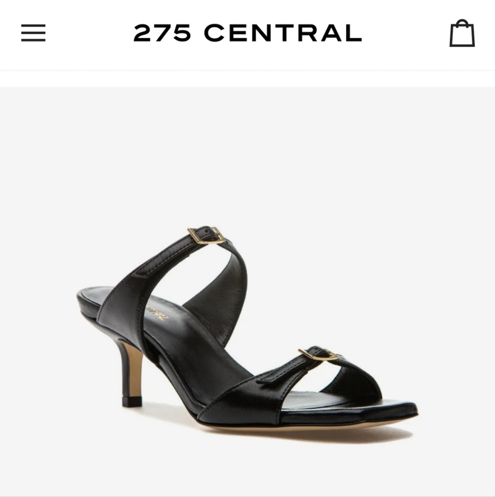 NWT.275 CENTRAL Gano Black Sandal.SIZE 35.Hills 2"